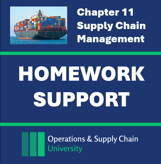 Homework Support Ch11: Supply Chain Management (Digital Download)