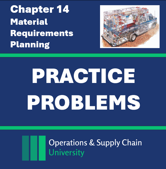 Practice Problems Ch14: Materials Requirement Planning (MRP) & ERP (Digital Download)